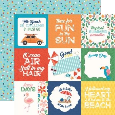 Echo Park Endless Summer Designpapier - 4 x 4 Journaling Cards